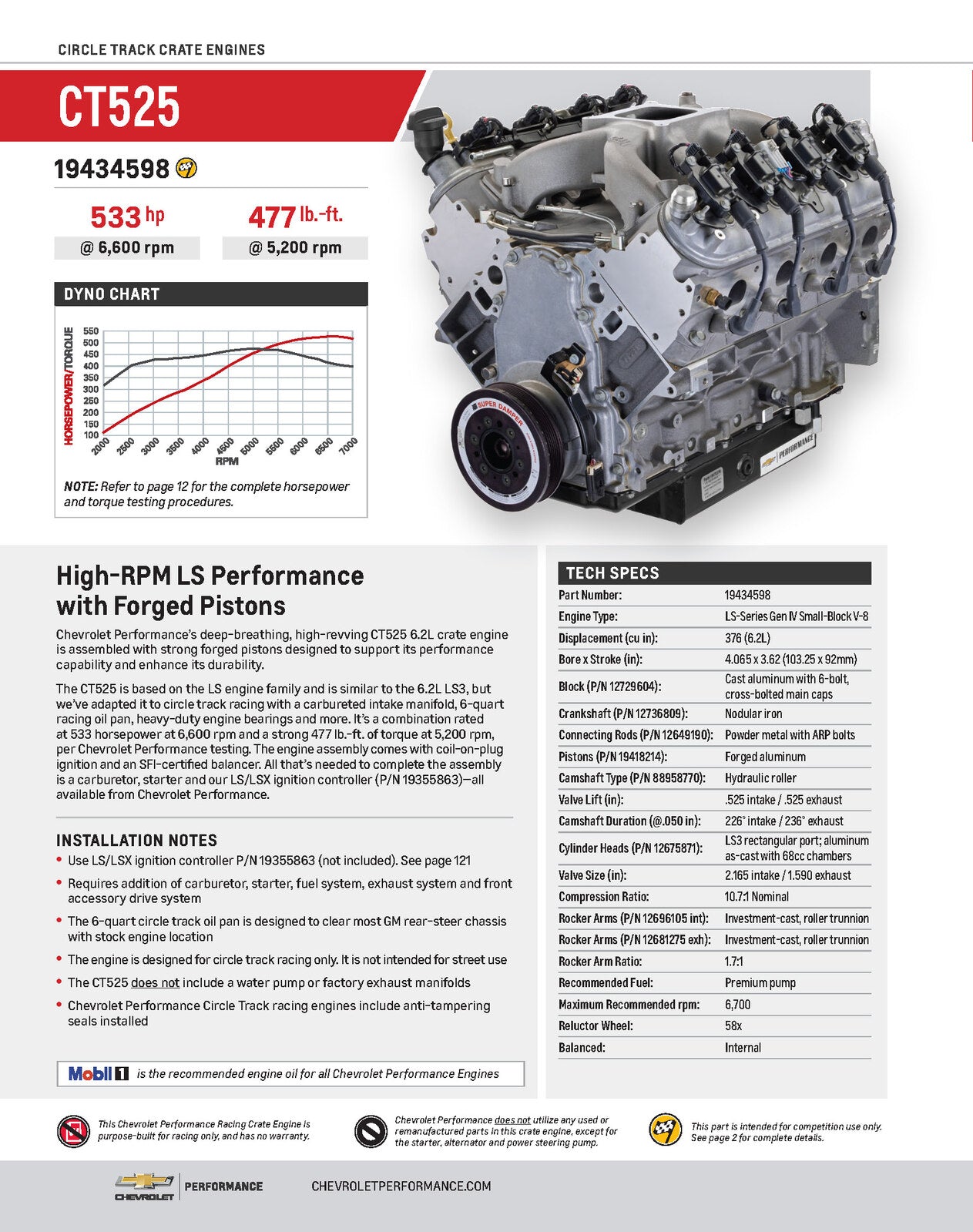 CT525 6.2L LS3 Crate Engine